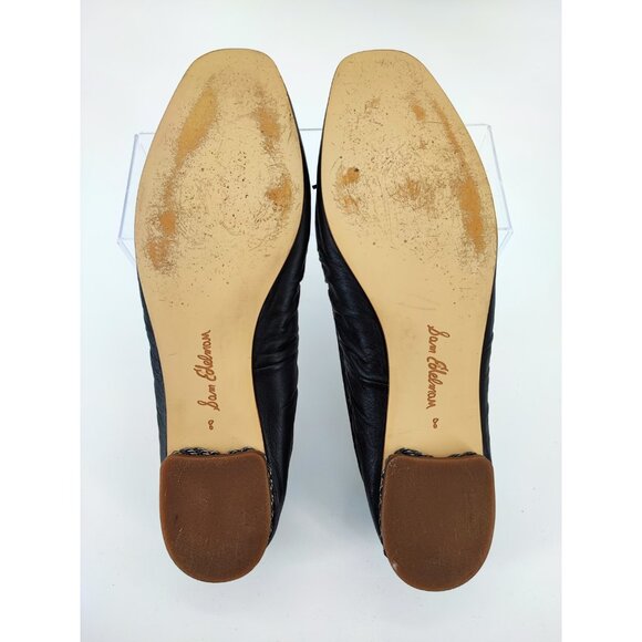 Sam Edelman Women's Meg Black Leather Ballet Flat Shoe Size 8 US - Picture 7 of 8